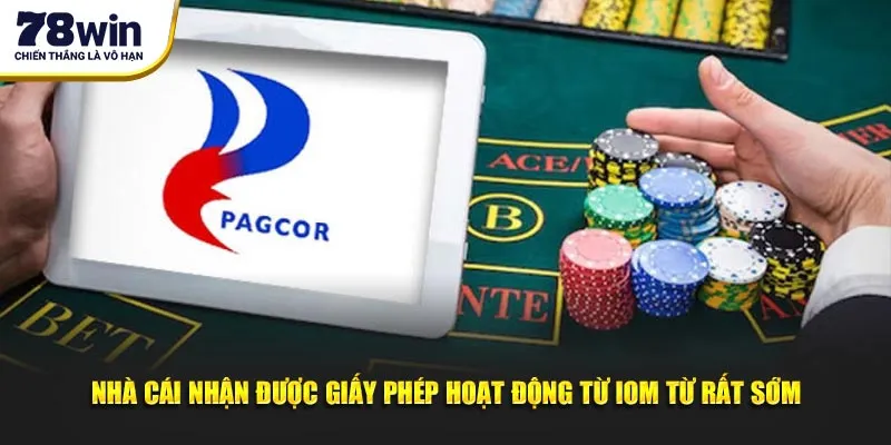Giấy phép hoạt động 78WIN - Bảo đảm an toàn người chơi 3 Nhà cái nhận được giấy phép hoạt động từ IOM từ rất sớm
